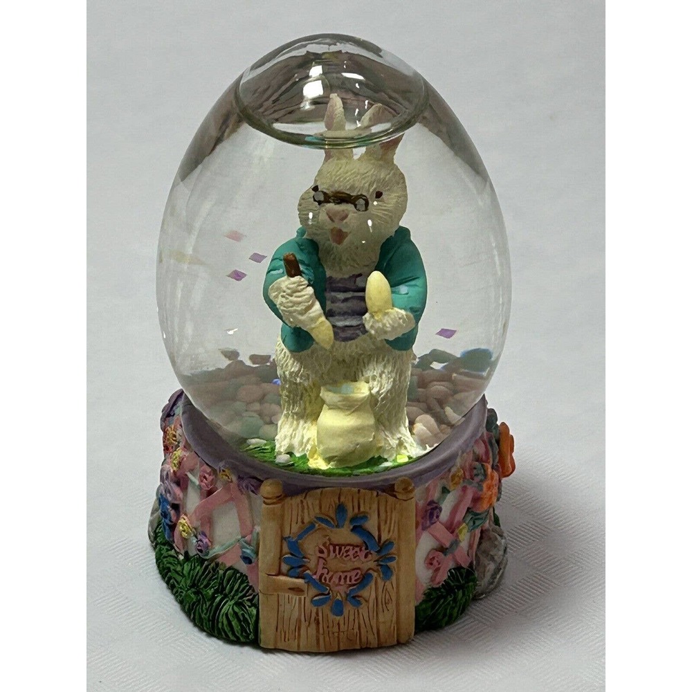 Vintage Easter 3” Rabbit Bunny Snow Globe‎